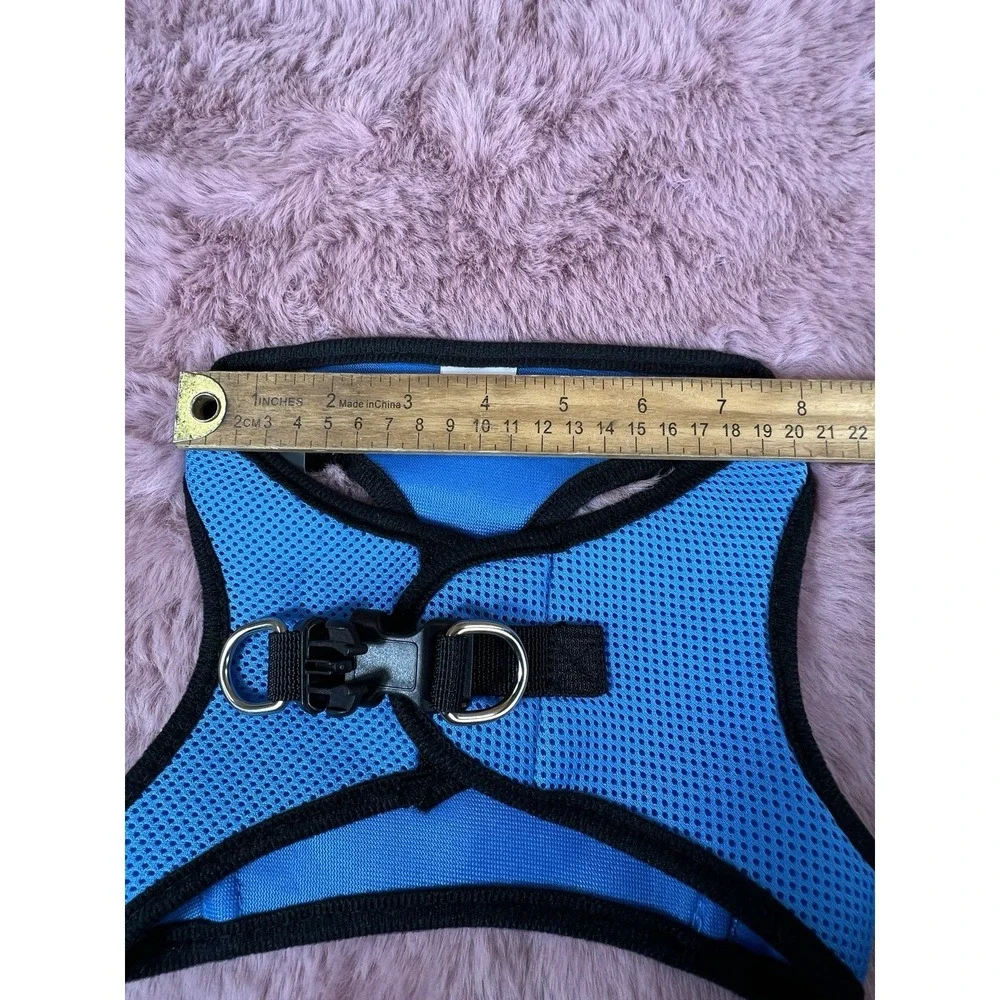 Dog Harness, Blue Mesh, Size LARGE WITH BLACK